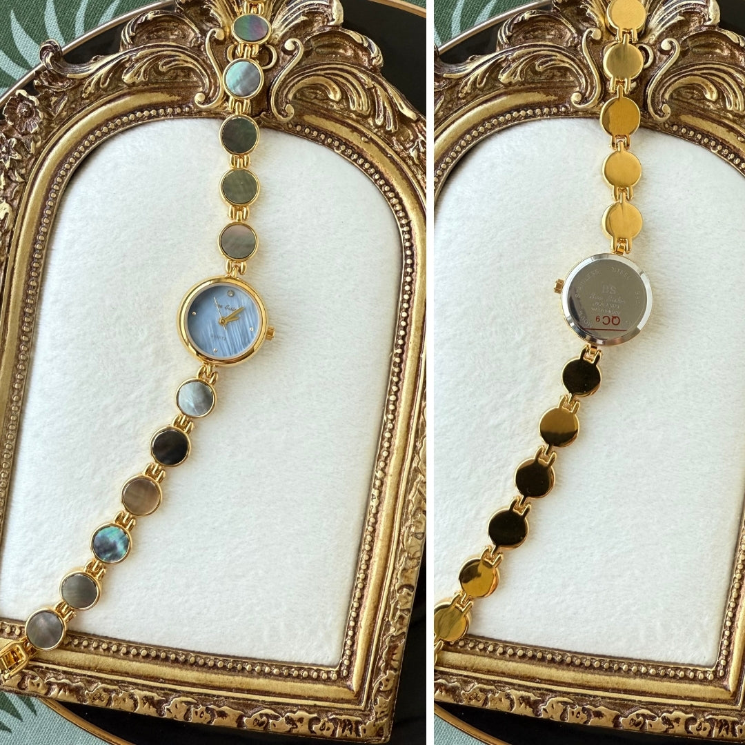 Gold Watch with Mother of Pearl