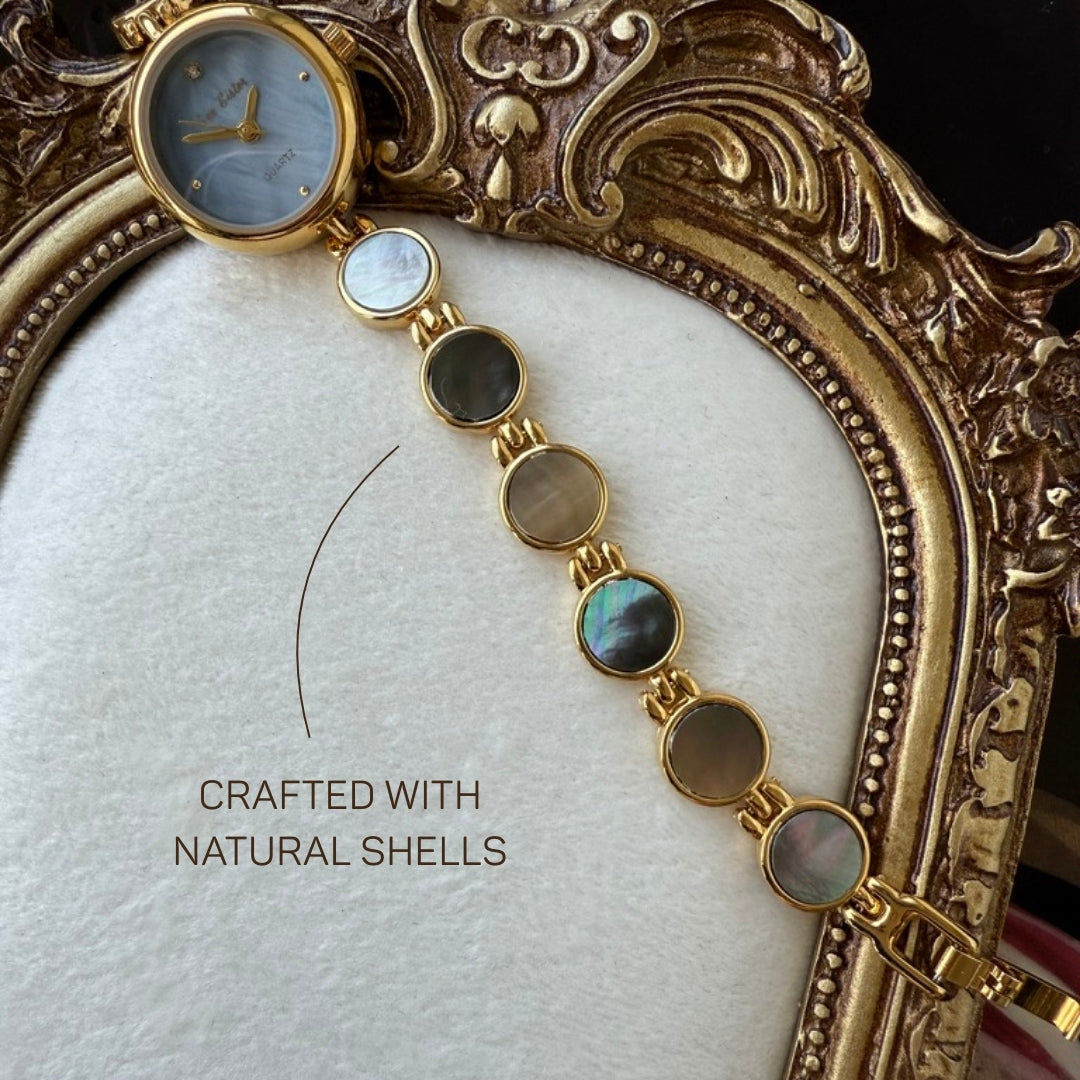 Gold Watch with Mother of Pearl