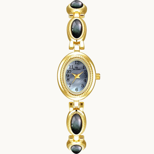 Gold Watch with Mother of Pearl