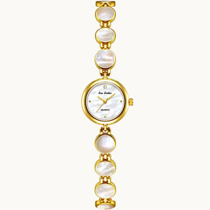 Gold Watch with Mother of Pearl