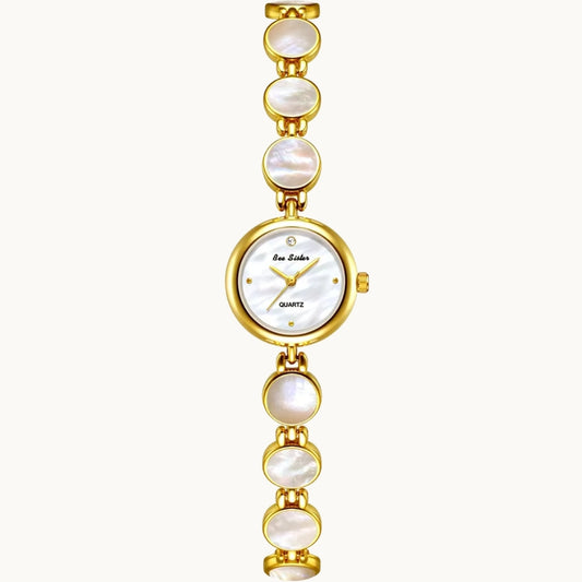 Gold Watch with Mother of Pearl