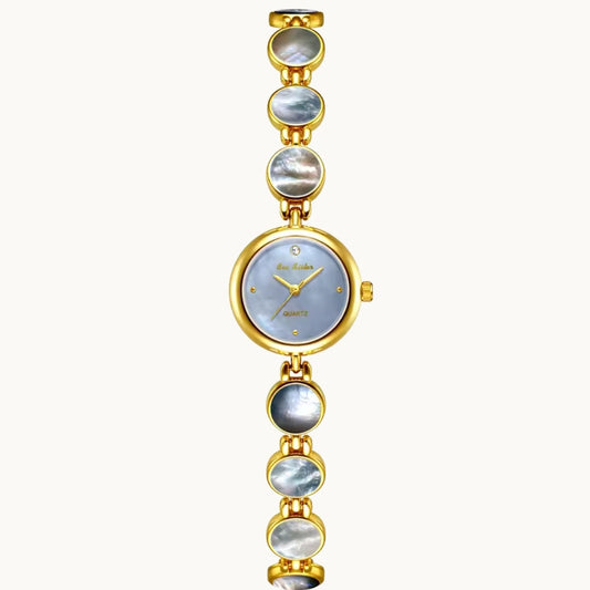 Gold Watch with Mother of Pearl