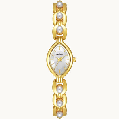 Gold Watch with Pearl