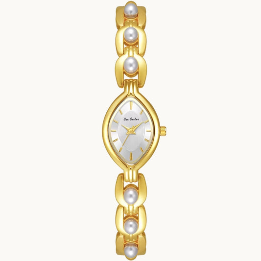 Gold Watch with Pearl