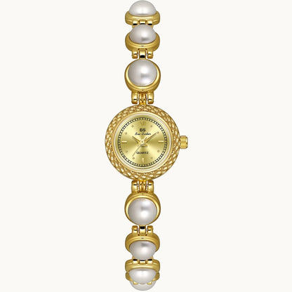 Gold Watch with Pearl